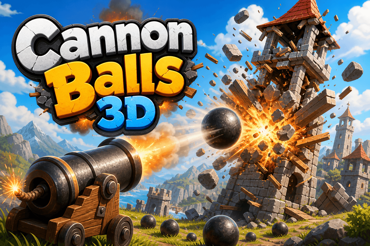 Cannon Balls 3D logo