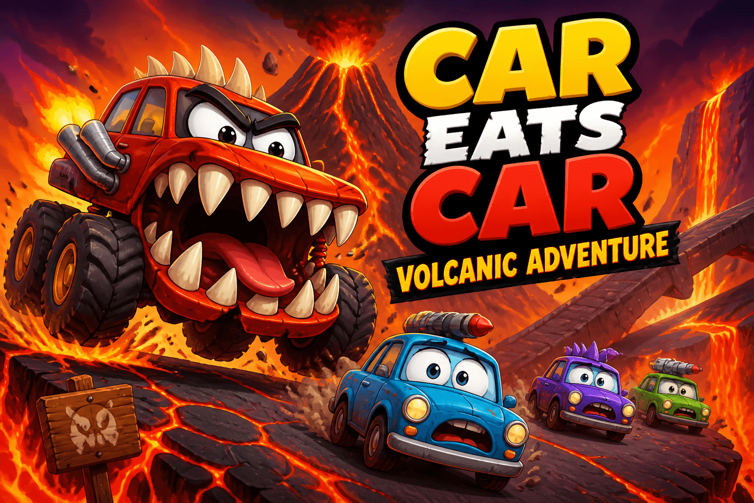 Car Eats Car: Volcanic Adventure logo