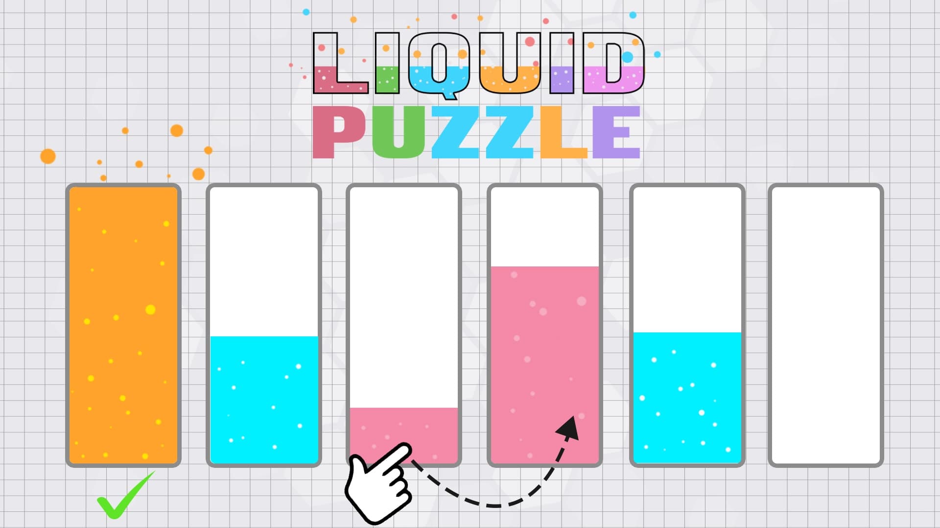 Liquid puzzle sort colors logo