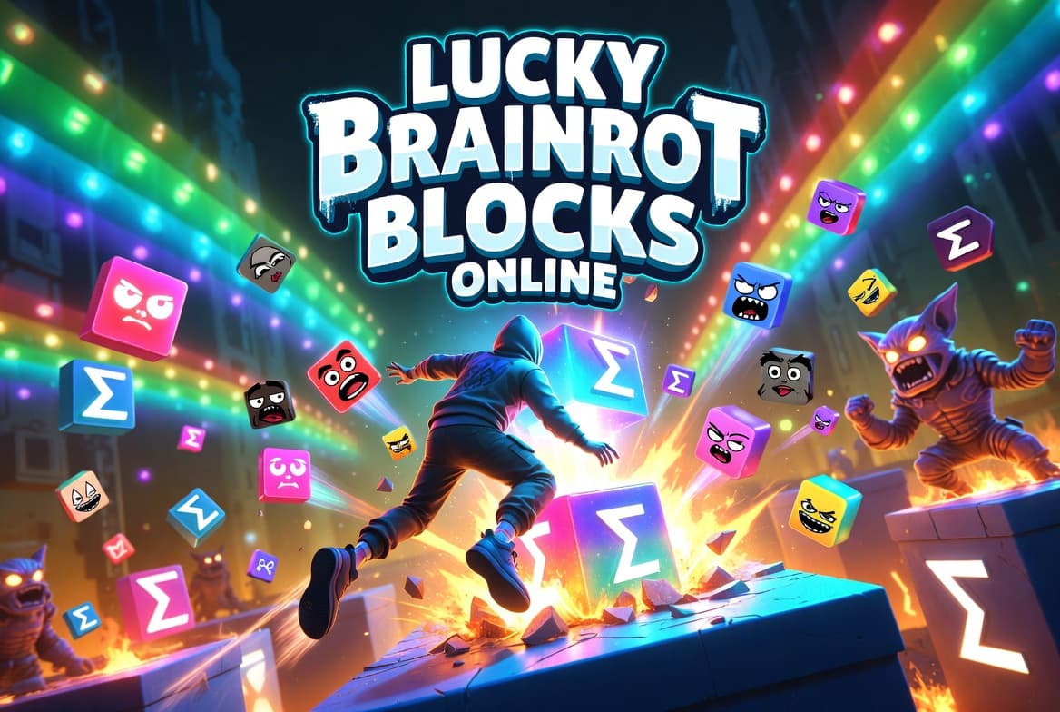 Lucky Brainrot Blocks Online logo